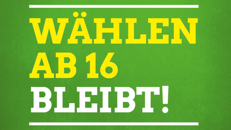 Wählen ab 16 bleibt