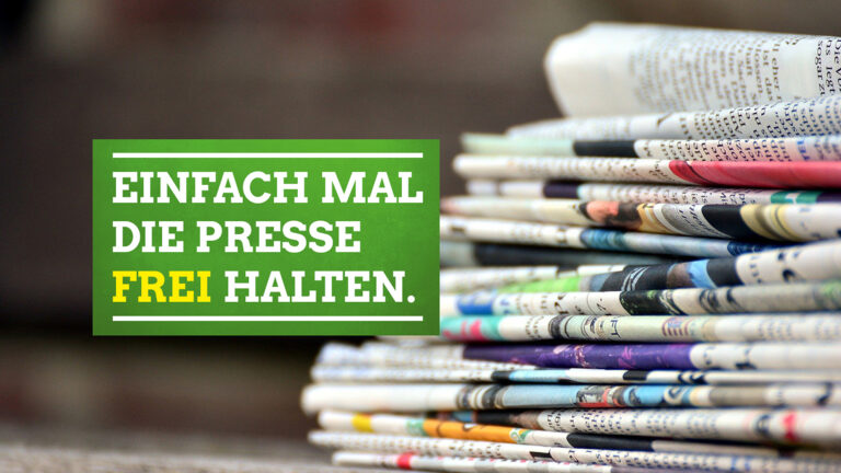 Tag der Pressefreiheit: Einfach mal die Presse halten. Sie frei halten.