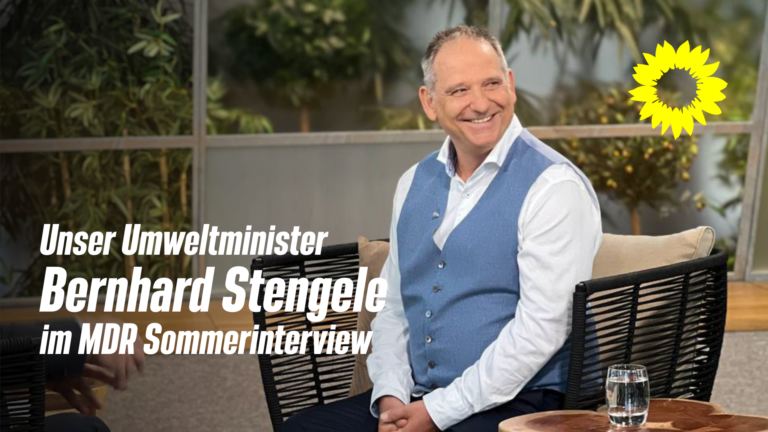 Umweltminister Bernhard Stengele im MDR Sommerinterview