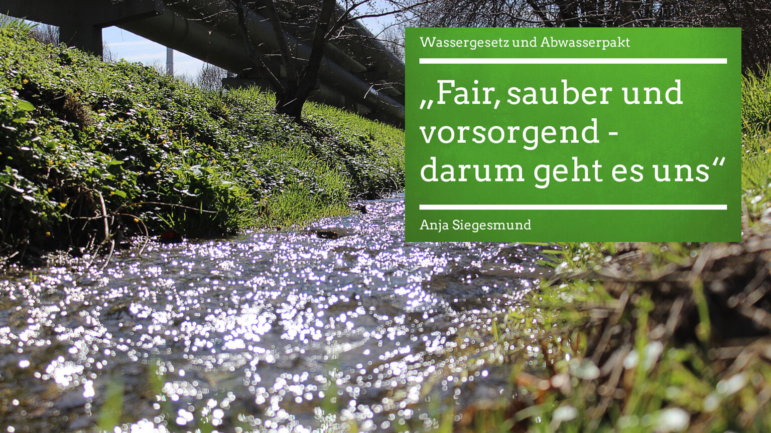 Grün wirkt! verabschiedet Wassergesetz BÜNDNIS 90/DIE GRÜNEN