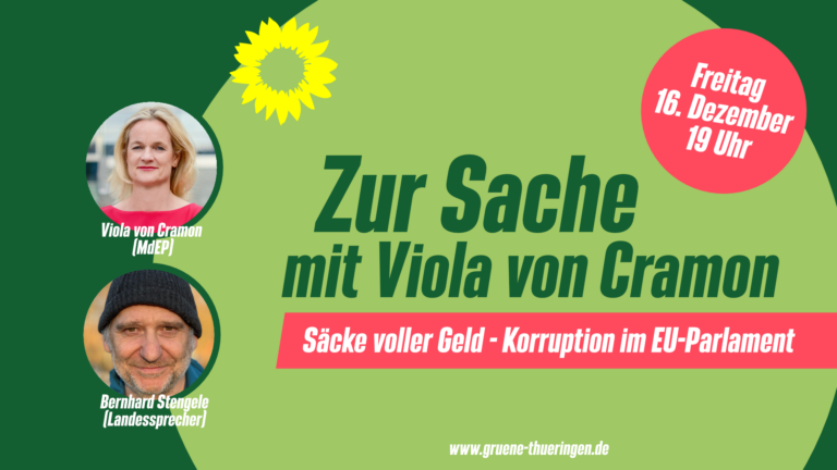 Zur Sache mit Viola von Cramon: Säcke voller Geld – Korruption im EU-Parlament