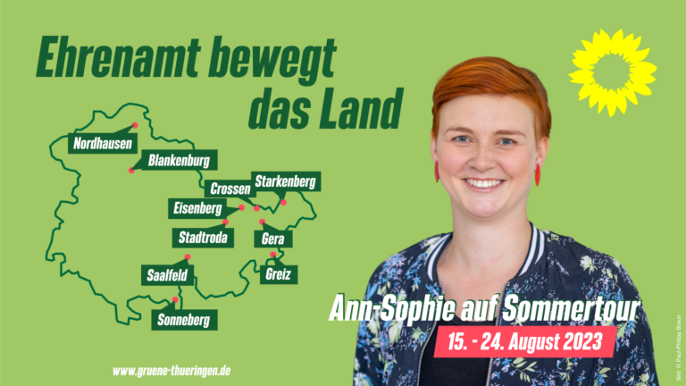 „Ehrenamt bewegt das Land“: Ann-Sophie auf Sommertour unterwegs in Thüringen
