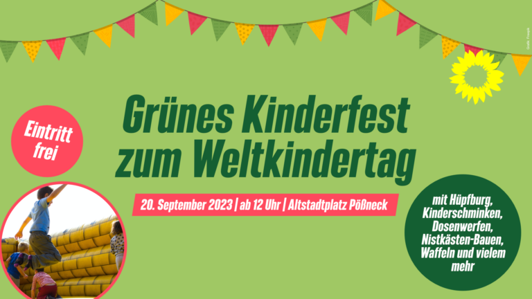 Wir feiern ein Grünes Kinderfest zum Weltkindertag in Pößneck